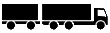 LKW mit Anhänger Icon